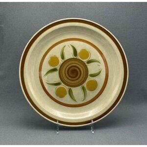 Vintage Berkeley House Tan Stoneware "Yellow Apple"  5-592 Platter/Chop Plate
